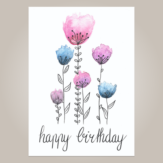 Geburtstagskarte - Happy Birthday