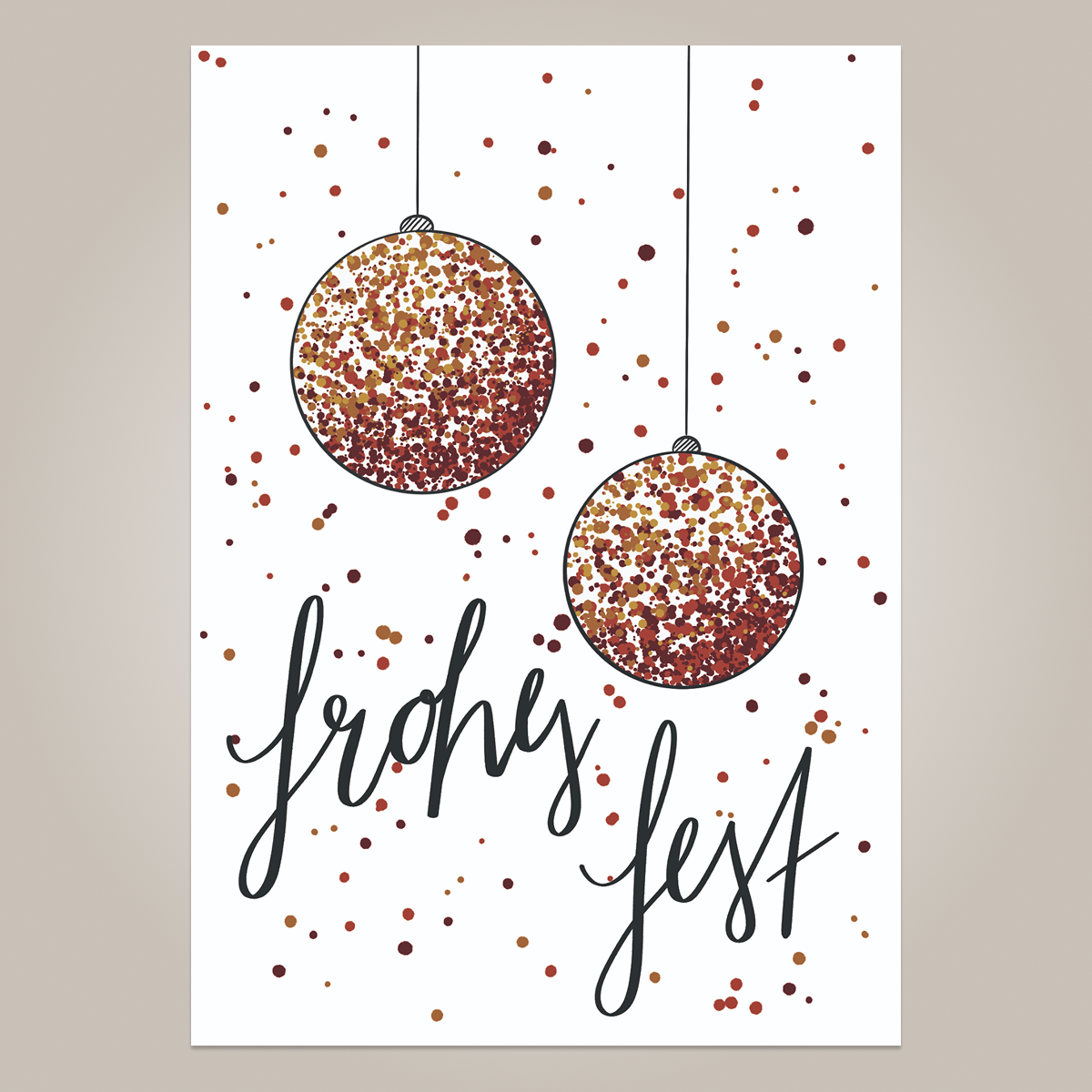 Weihnachtskarte - Frohes Fest