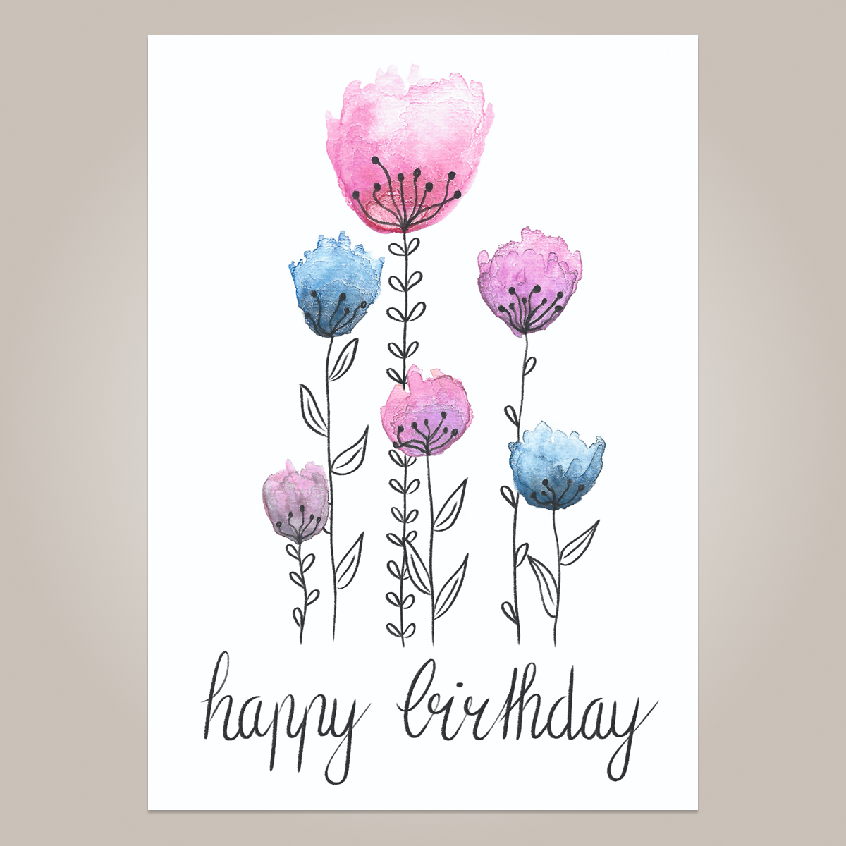 Geburtstagskarte - Happy Birthday